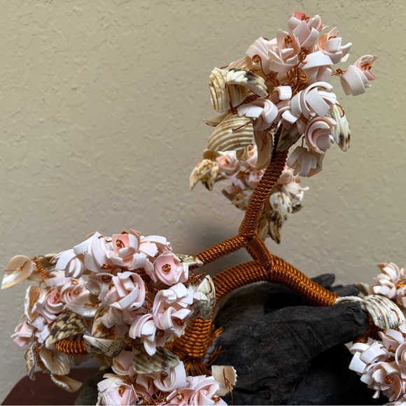 Vintage Boho Copper Wire Drift Wood Bonsai Tree - Picture 2 of 7